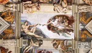 Тайные знаки известных картин. "Сотворение Адама". Микеланджело
