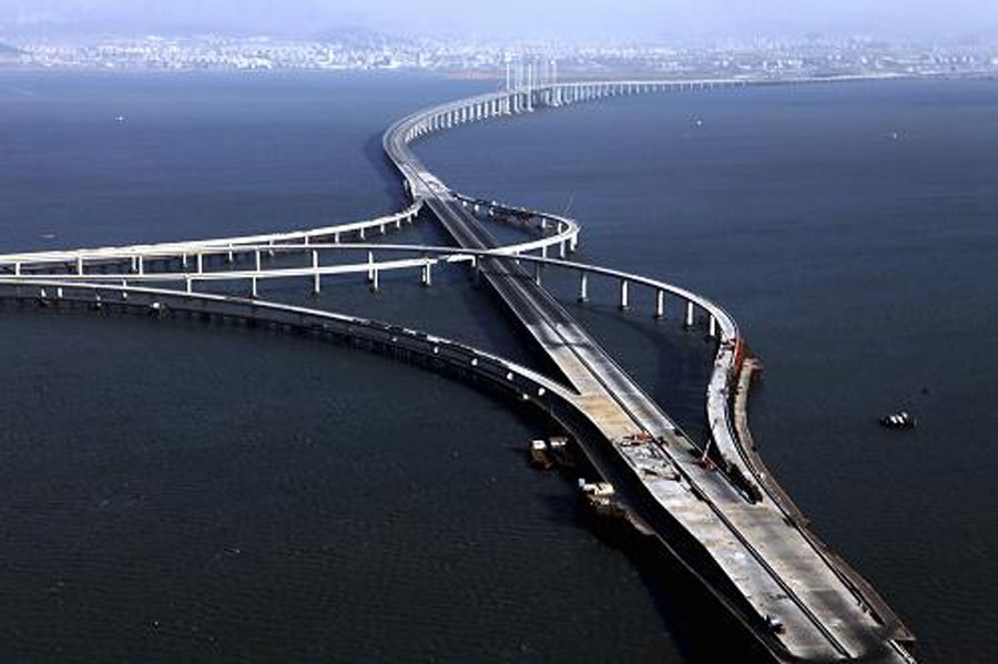 Необычные мосты. Китайский мост Циндао Хайван