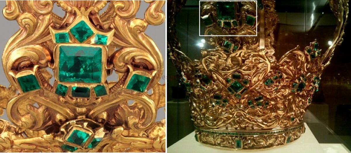 Знаменитые украшения с изумрудами. Золотая "Корона Анд"