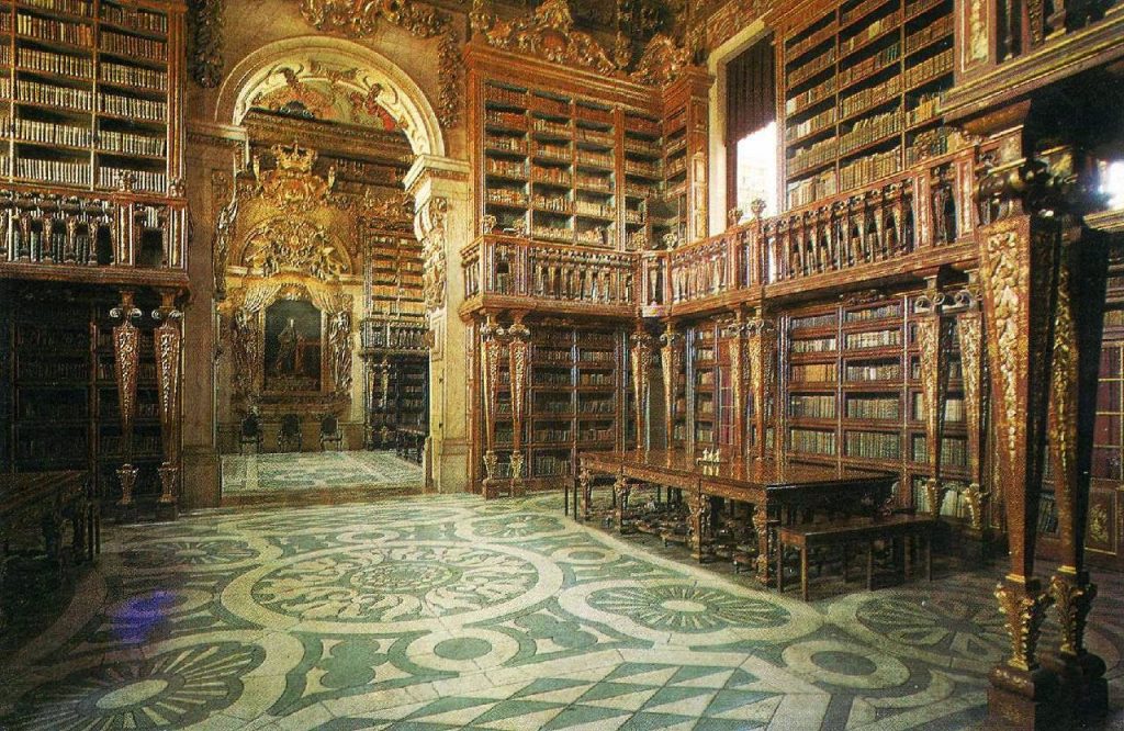 Красивые библиотеки. Библиотека Коимбрского университета