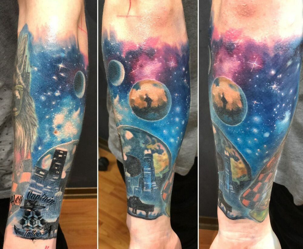 Интересные татуировки. Космос
