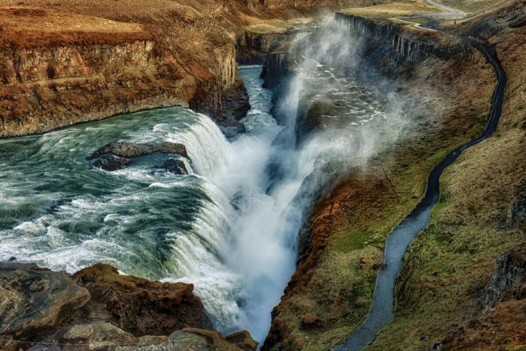Самые красивые места Европы. Водопад Гюдльфосс (Исландия)