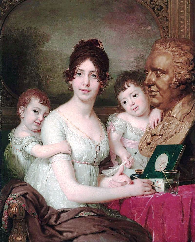 Портрет графини Л.И. Кушелевой с сыновьями