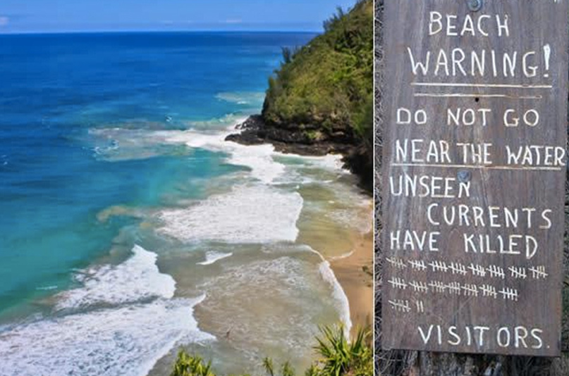 Самые опасные: пляжи. Пляж Ханакапиаи, Гавайи