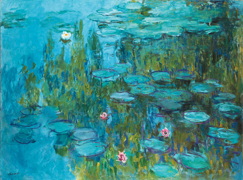 Цветы на картинах. «Водяные лилии», Клод Моне