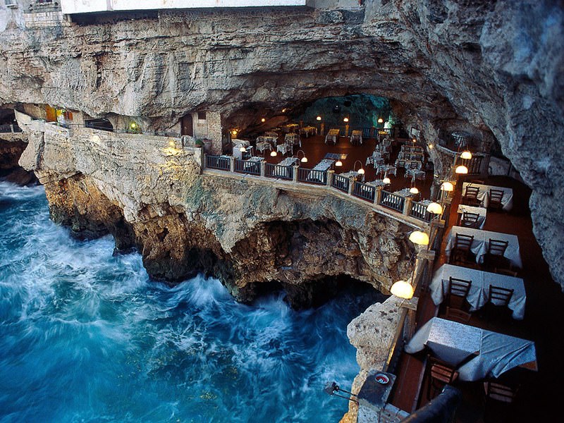 Самые необычные рестораны. Grotta Palazzese