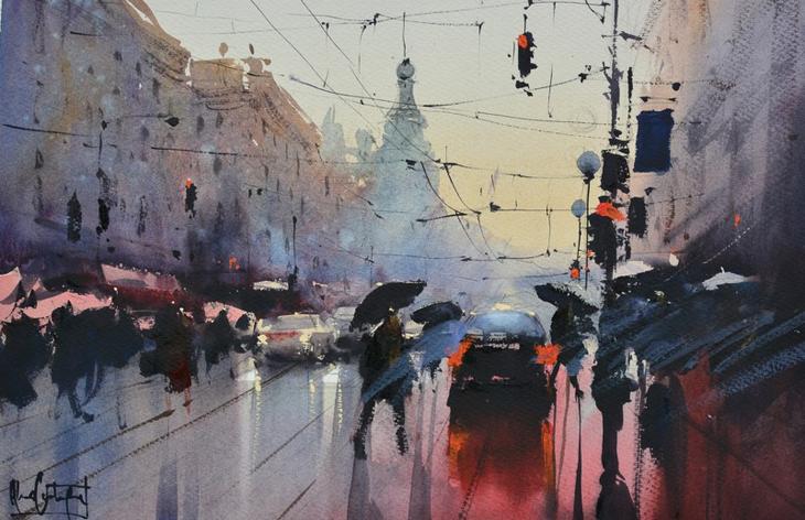 Художники, влюбленные в дождь. Альваро Кастаньет