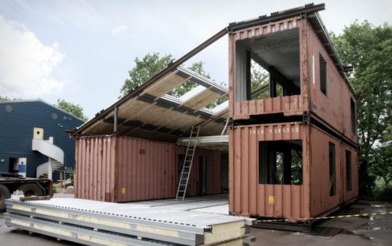 Жилые дома из грузовых контейнеров. Дом в скандинавском стиле